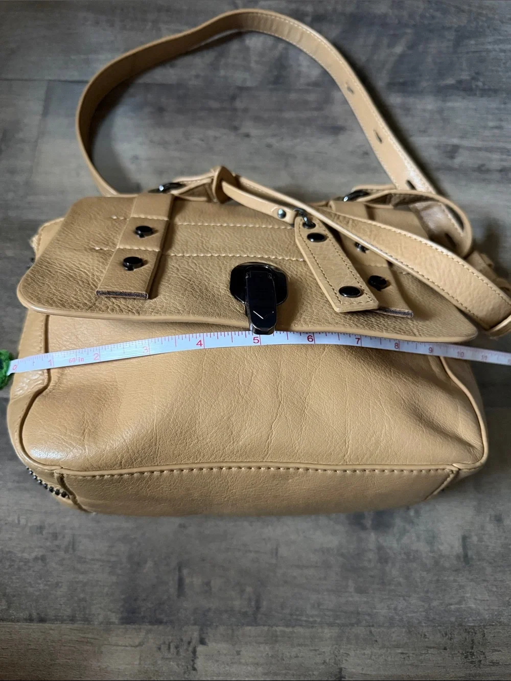 Via Spiga Tan Leather Flap Crossbody